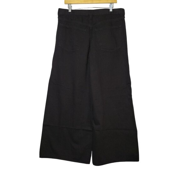 Universal Thread Black Mid-Rise Super Wide Leg Jeans Size 12S - Picture 2 of 7